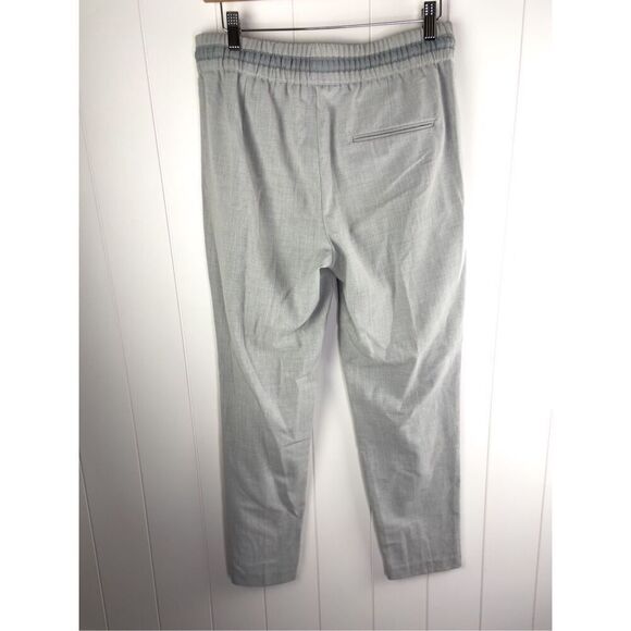 Zara Basic Drawstring Trousers Grey‎ Coquette Work Pants Bow Tie Front Career M - Picture 9 of 9